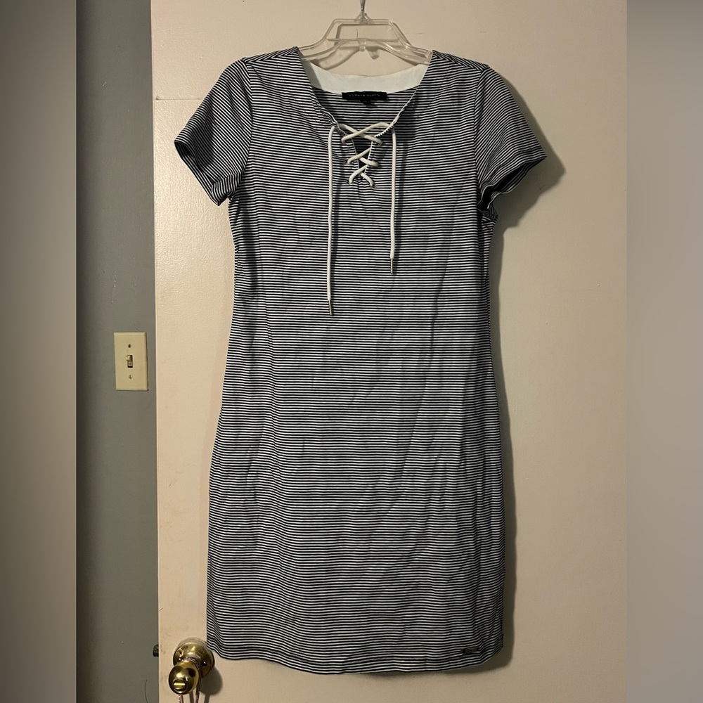 🖤Tommy Hilfiger Navy & White Mini Short Sleeve Dress